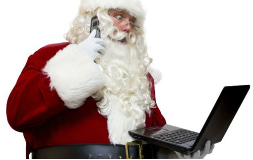 Santa cell phone